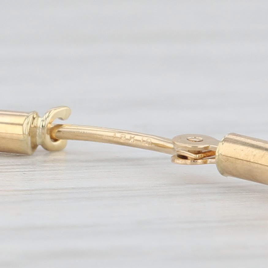 Light Gray Large Round Hoop Earrings 18k Yellow Gold Snap Top 54.1mm