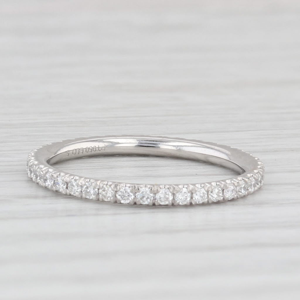 Light Gray 0.40ctw Diamond Eternity Band 950 Platinum Stackable Anniversary Wedding Ring