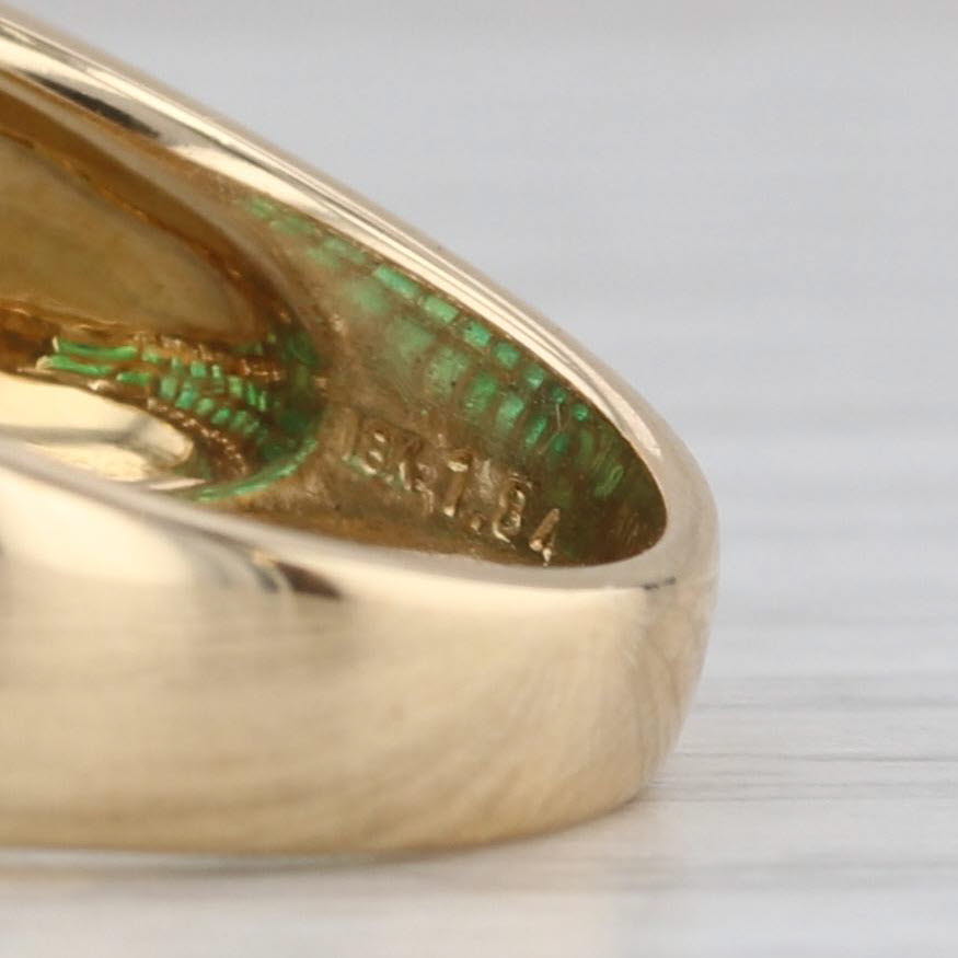 2.44ctw Emerald Diamond Ring 18k Yellow Gold Size 6.5