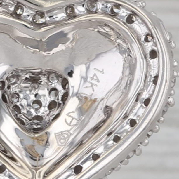 0.36ctw Diamond Heart Dangle Earrings 14k Yellow White Gold Pierced Drops