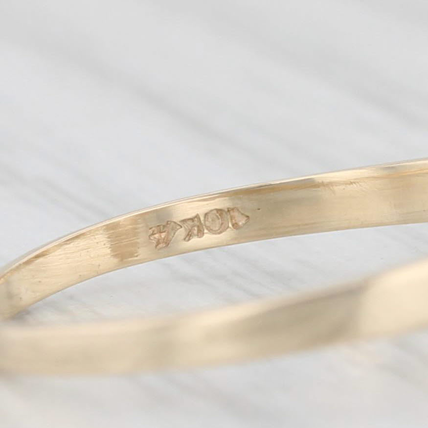 Light Gray Diamond Accented Heart Ring 10k Yellow Gold Size 5