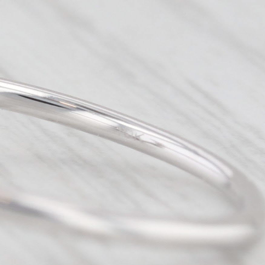Light Gray New Blue Sapphire Horseshoe Ring 10k White Gold Size 7