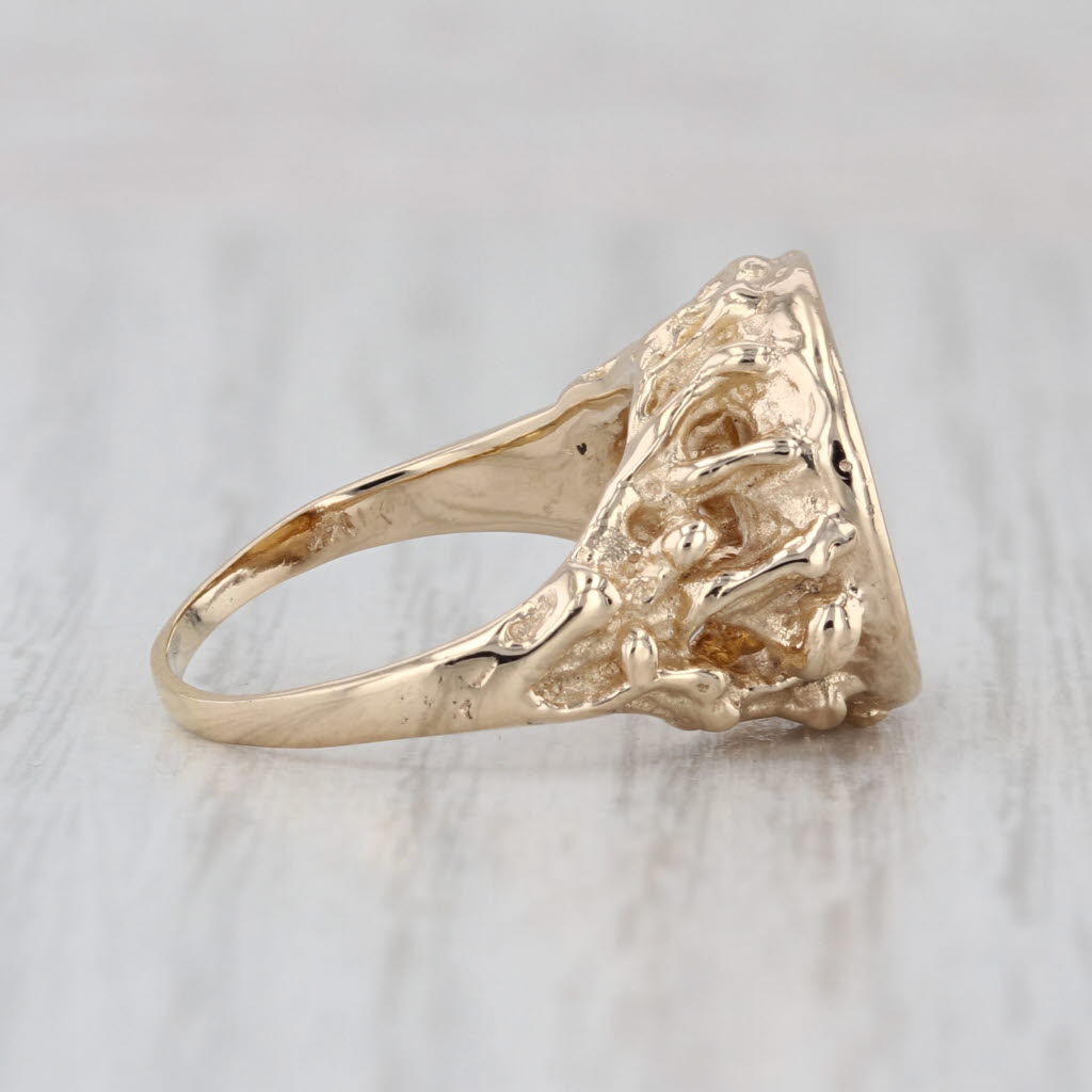 1854 1 Dollar Liberty Head Gold Coin Ring 14k 900 Yellow Gold Size 5