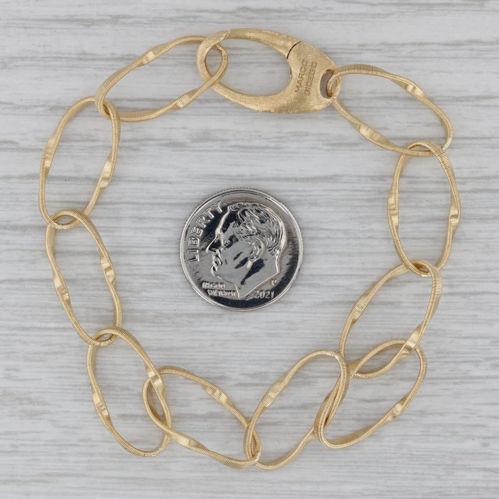 Gray Marco Bicego Marrakech Onde Coil Link Bracelet 18k Yellow Gold 7.5"