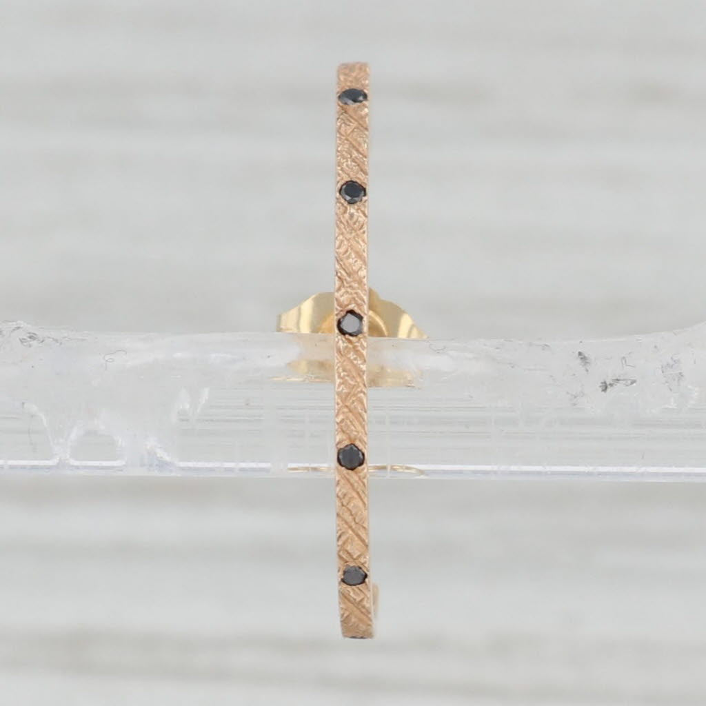 New Nina Wynn SINGLE Suspender Black Diamond Earring 18k Yellow Gold