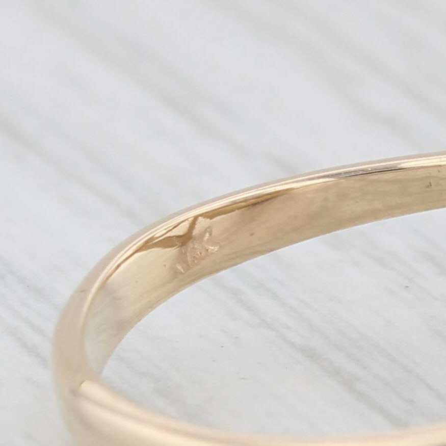Light Gray Abstract Knot Work Ring 14k Yellow Gold Size 7.75 Statement