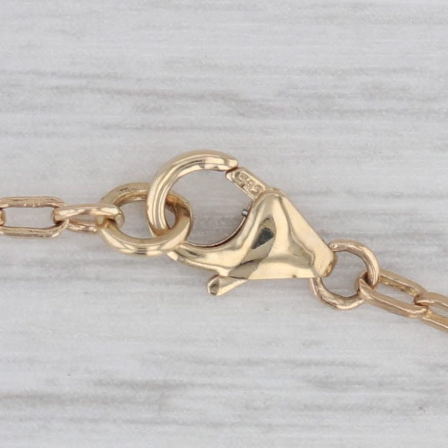 Gray Vintage Nugget Cable Chain Bracelet 14k 23k Yellow Gold 7.5"