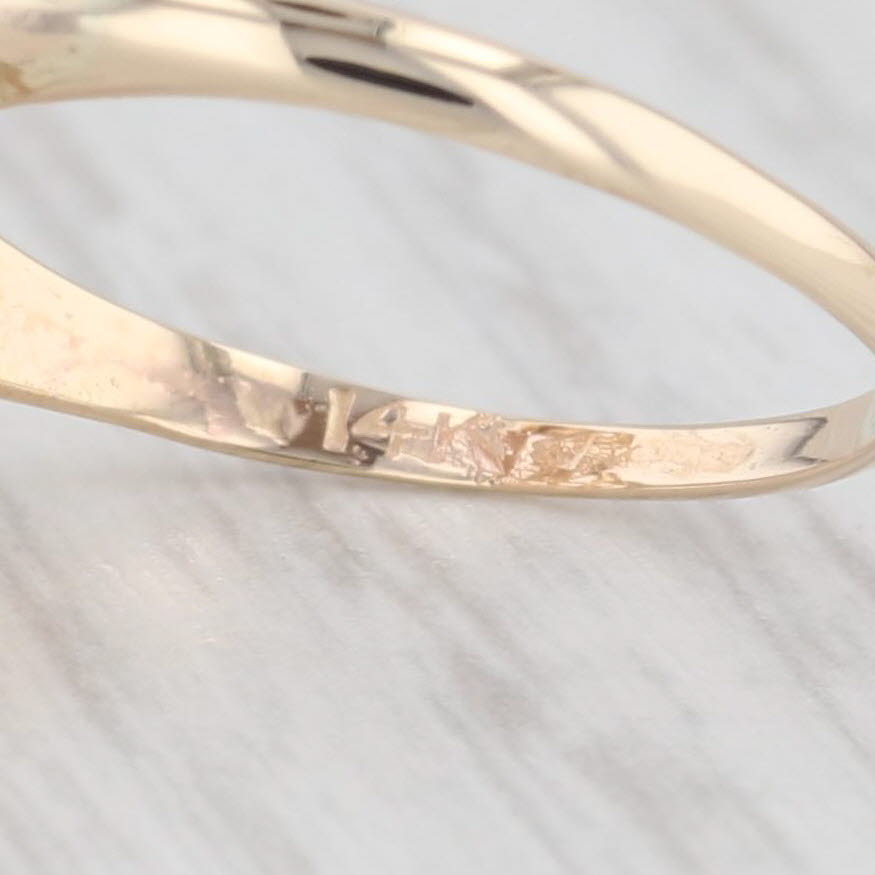 Light Gray Vintage Diamond Accented Ring 14k Yellow White Gold Size 4