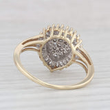 Diamond Cluster Halo Engagement Ring 10k Yellow Gold Size 8