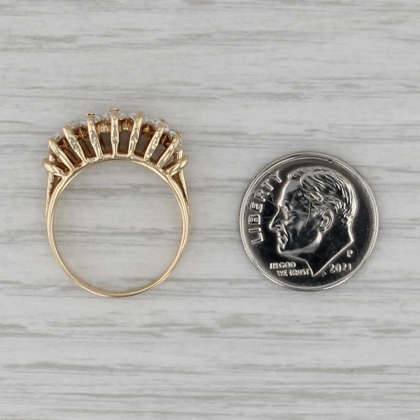 1ctw Marquise Diamond Ring 14k Yellow Gold Stackable Wedding Anniversary Band