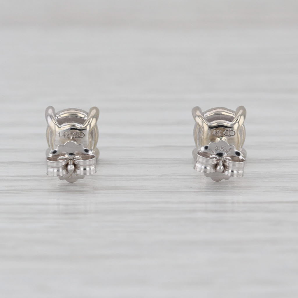 0.50ctw Lab Grown Diamond Solitaire Stud Earrings 14k White Gold Studs VS1-VS2