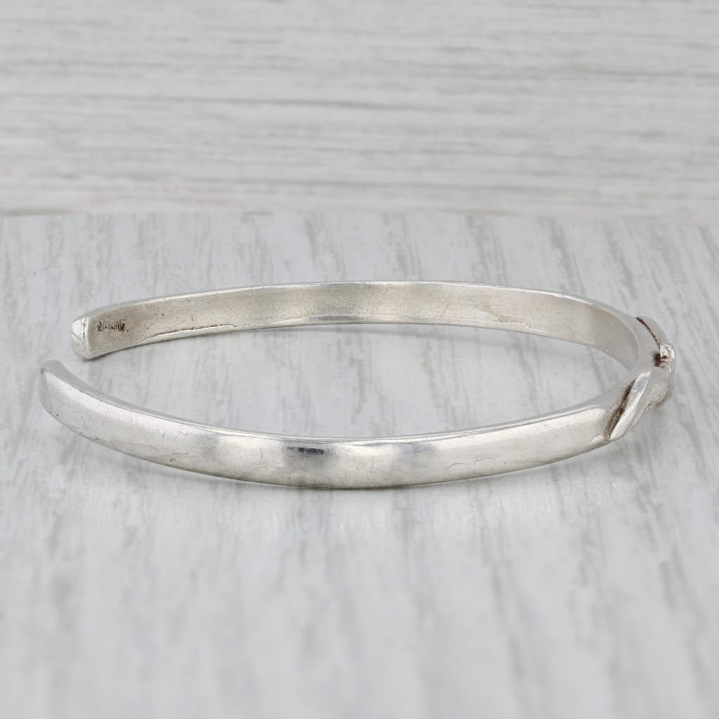Gray Soaring Bird Cuff Bracelet Sterling Silver 6.5" 5.8mm