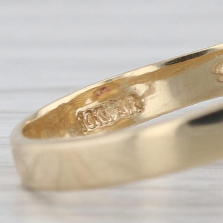 Ruby Claddagh Ring 10k Yellow Gold Size 6 Irish