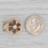 0.35ctw Sapphire Diamond Slide Charm Bracelet Clasp 14k Gold Richard Glatter