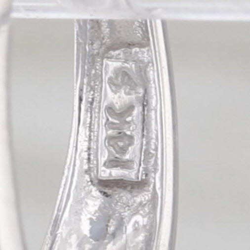 0.22ctw Diamond Hoop Earrings 14k White Gold Oval Hoops Snap Top