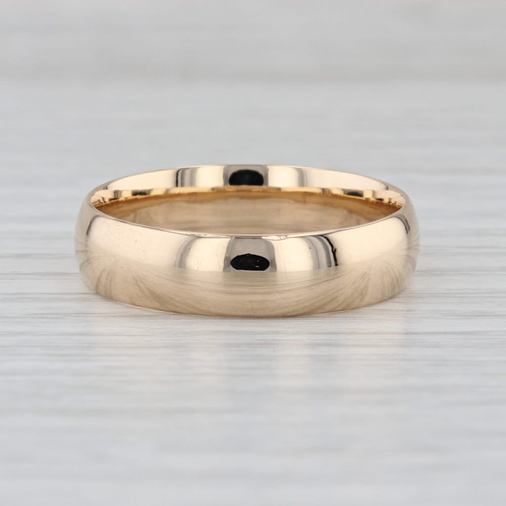 Classic Men's Gold Wedding Band 14k Yellow Gold Size 12 Ring