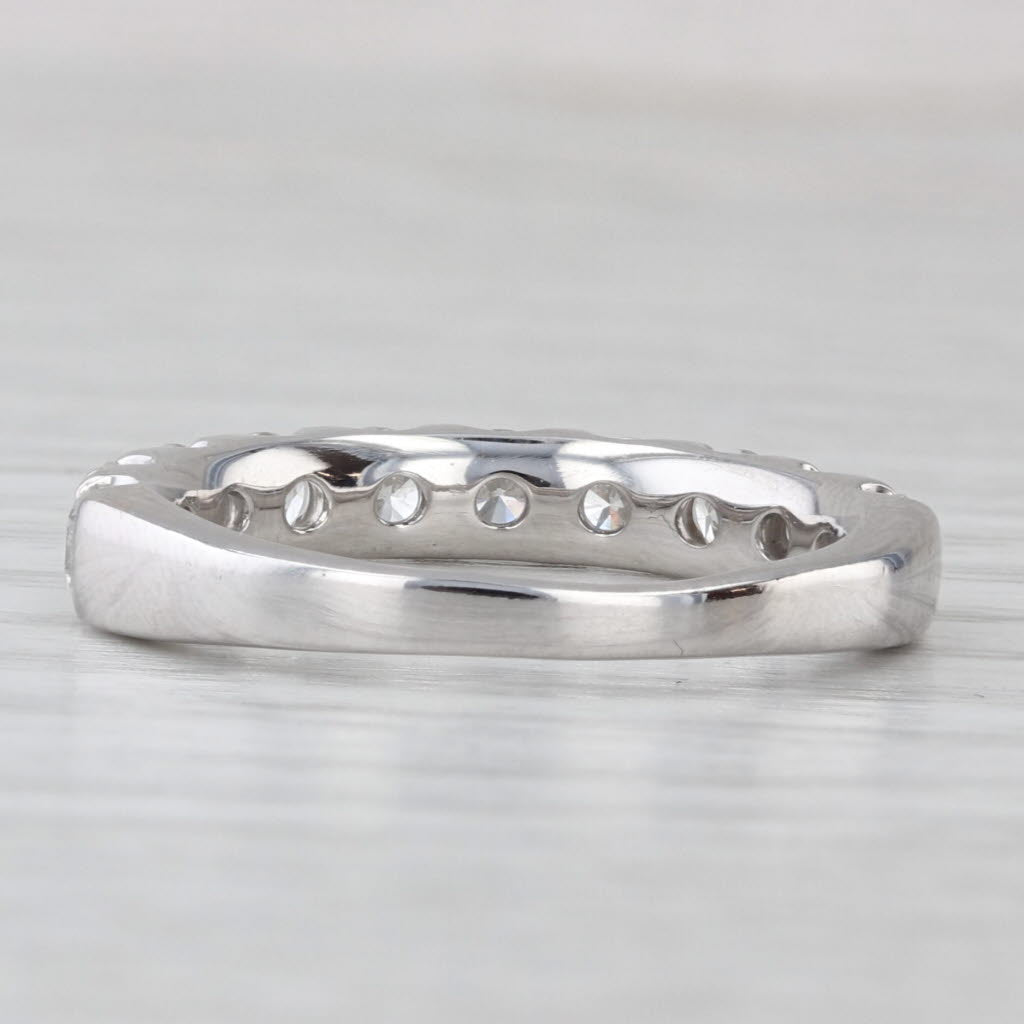 Leo First Light 1.45ctw Diamond Wedding Band Box GSI Sz 7.5 14k White Gold Ring