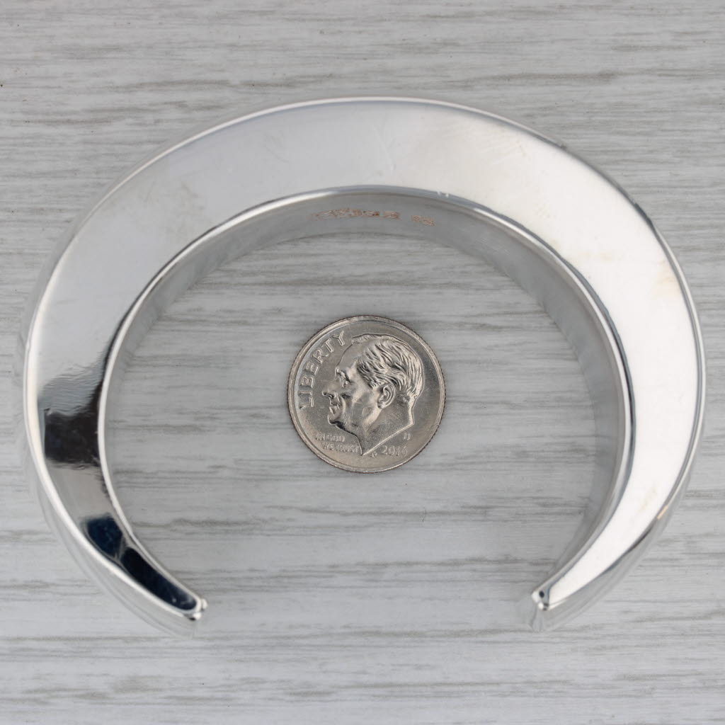 Dark Gray Talleres De Los Ballesteros Large Cuff Bracelet Sterling Silver Statement 6"