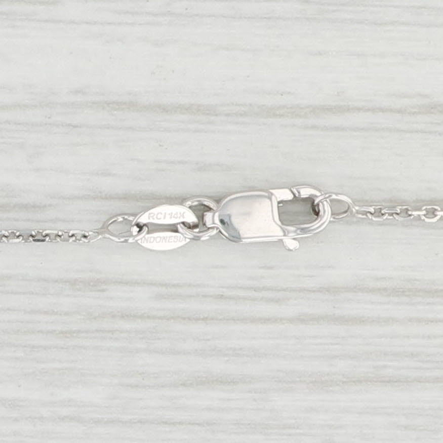 Light Gray New 0.19ct Oval Color Change Garnet Pendant Necklace 14k White Gold 16"