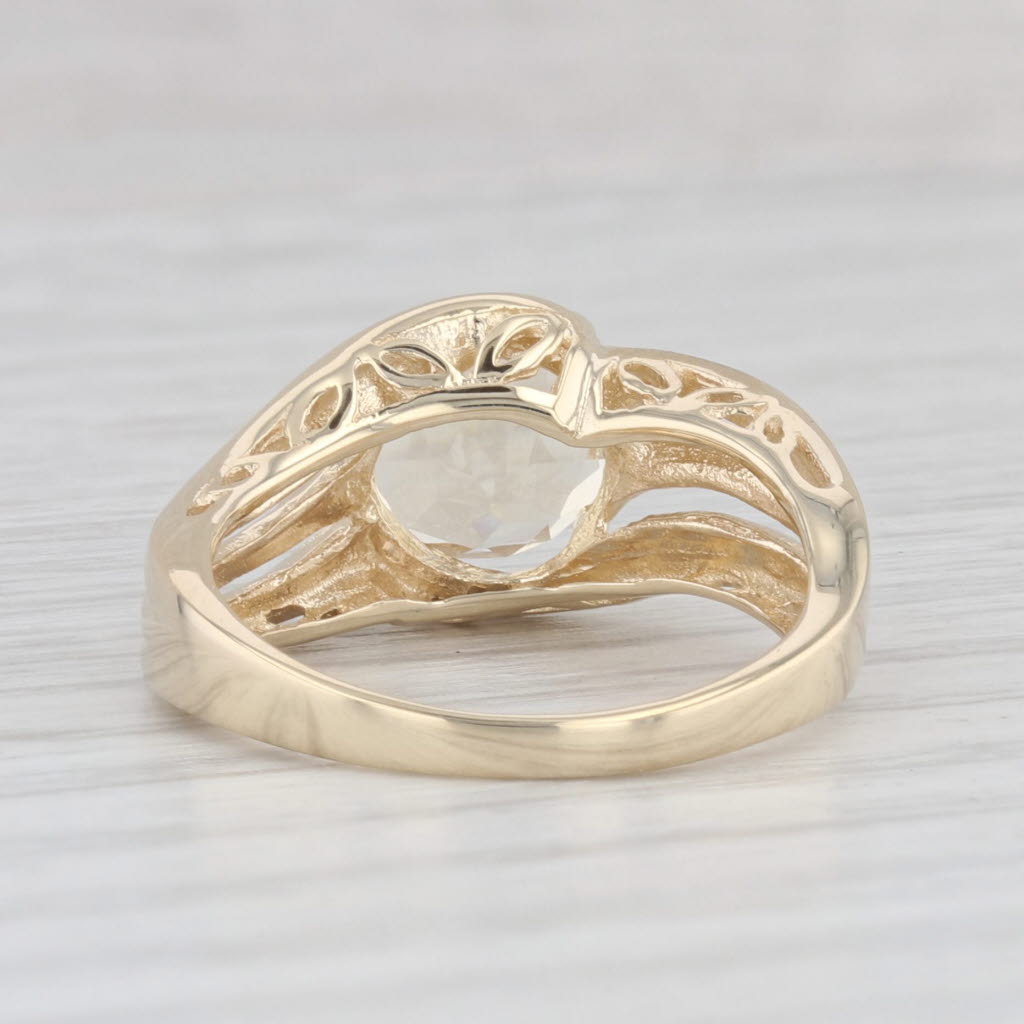 Light Gray 1.84ct Yellow Labradorite 10k Yellow Gold Size 6.25