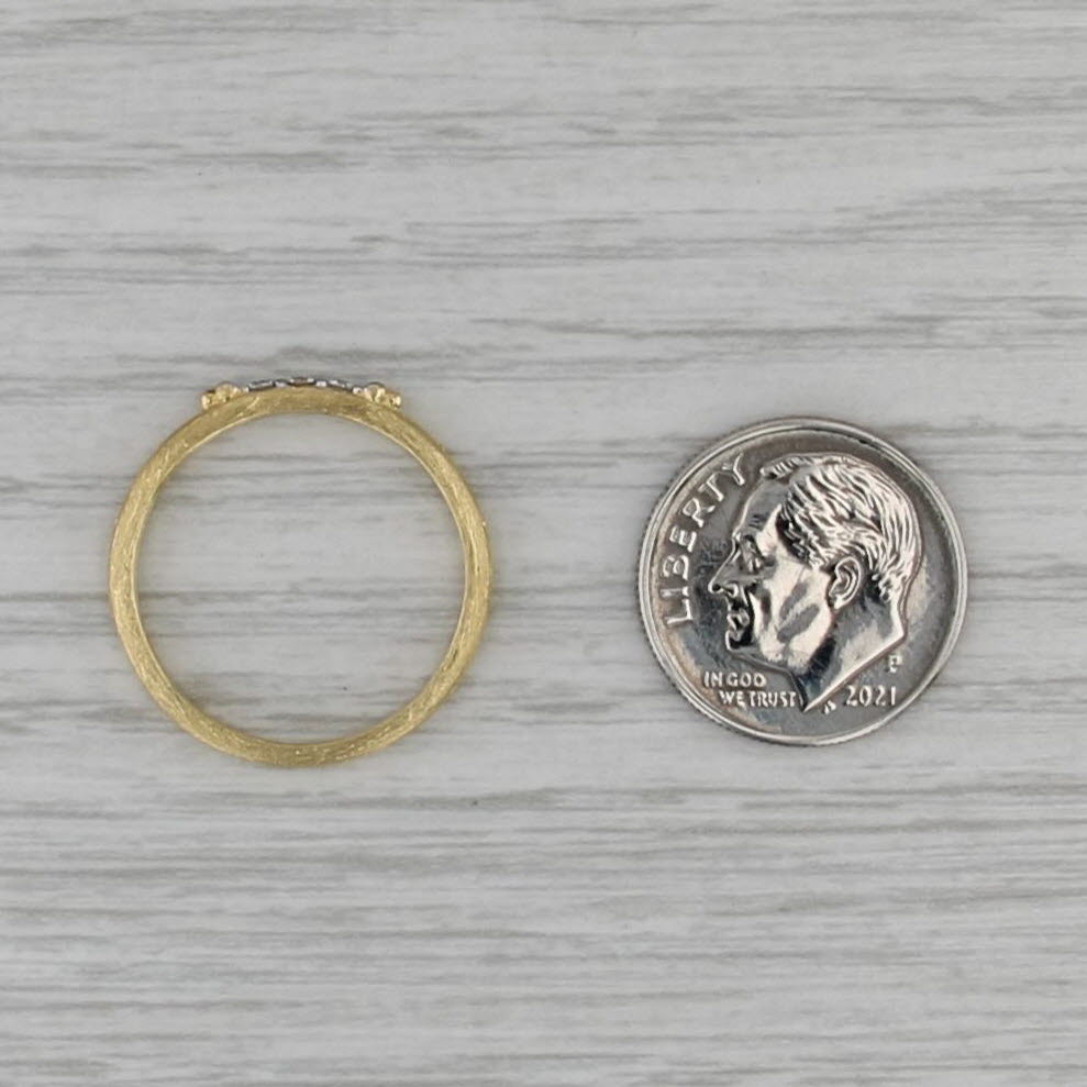Jude Frances Diamond Ring 18k Yellow Gold Wedding Stackable Band Size 7.5