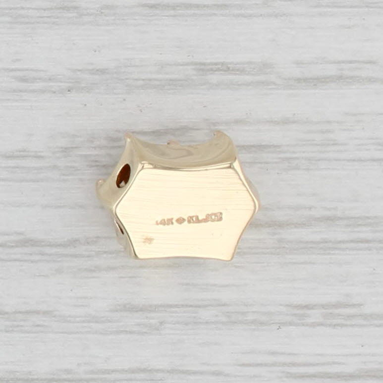 Light Gray Vintage Richard Klein 0.32ct Blue Sapphire Slide Charm 14k Yellow Gold