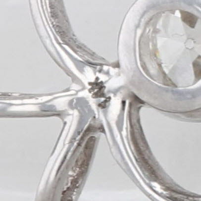 0.42ctw Round Diamond Open Heart Pendant 14k White Gold Small Drop