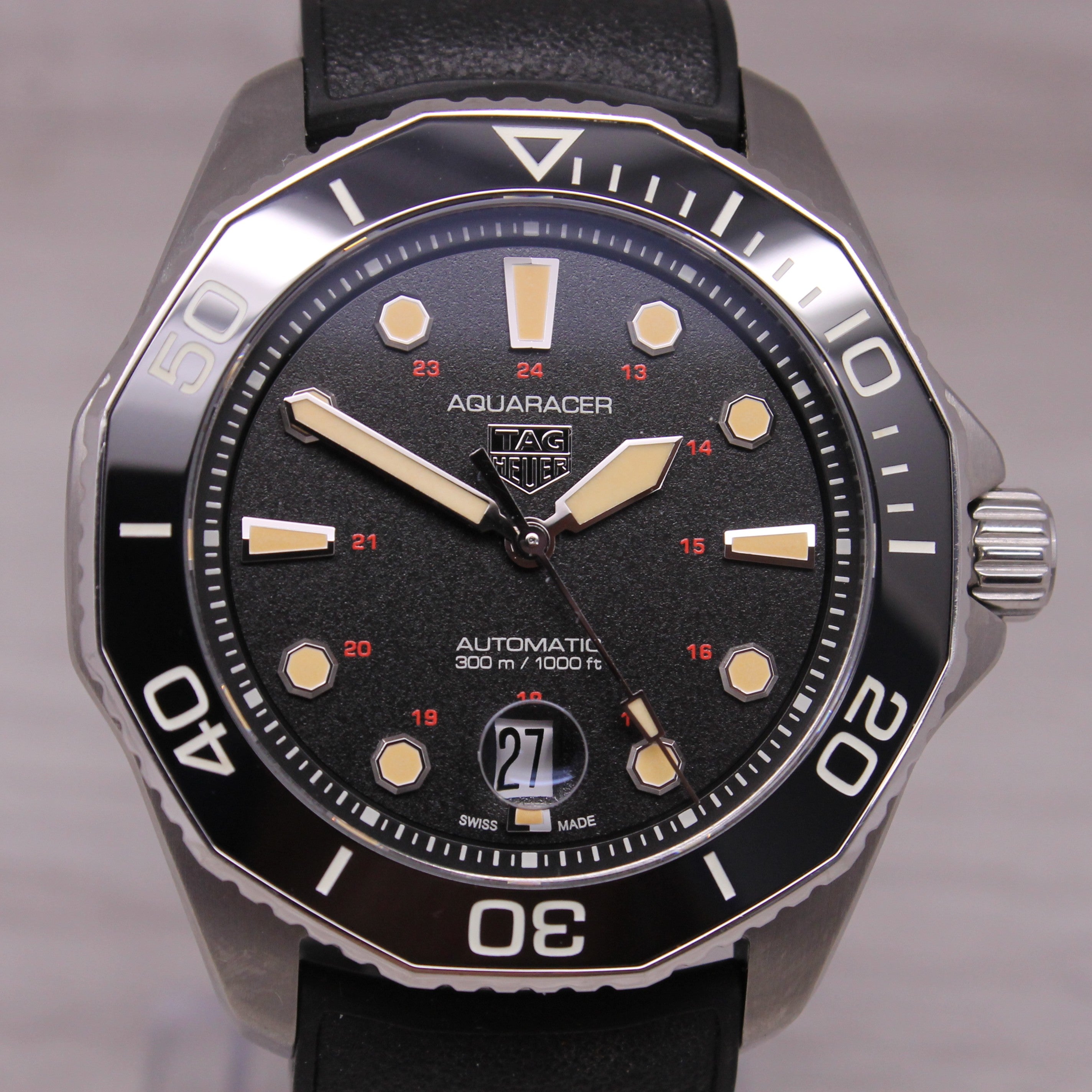 Tag Heuer Aquaracer 844 44mm Steel Automatic Divers Watch w Strap & Box WBP208C