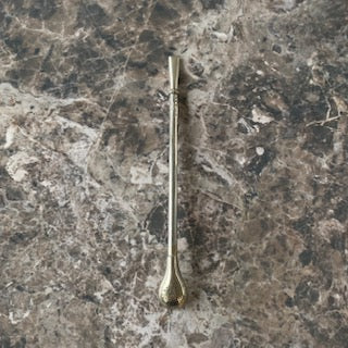 Bombilla Mate Tea Cocktail Filter Spoon Straw 800 Silver 10k Gold Vintage