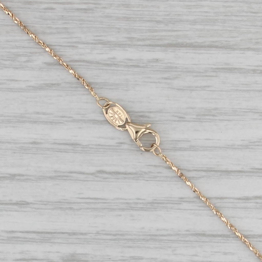 20.25" 1.1mm Nugget Rope Chain 14k Yellow Gold