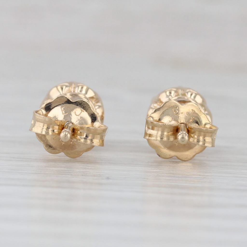 Light Gray 0.58ctw Diamond Round Solitaire Stud Earrings 14k Yellow Gold