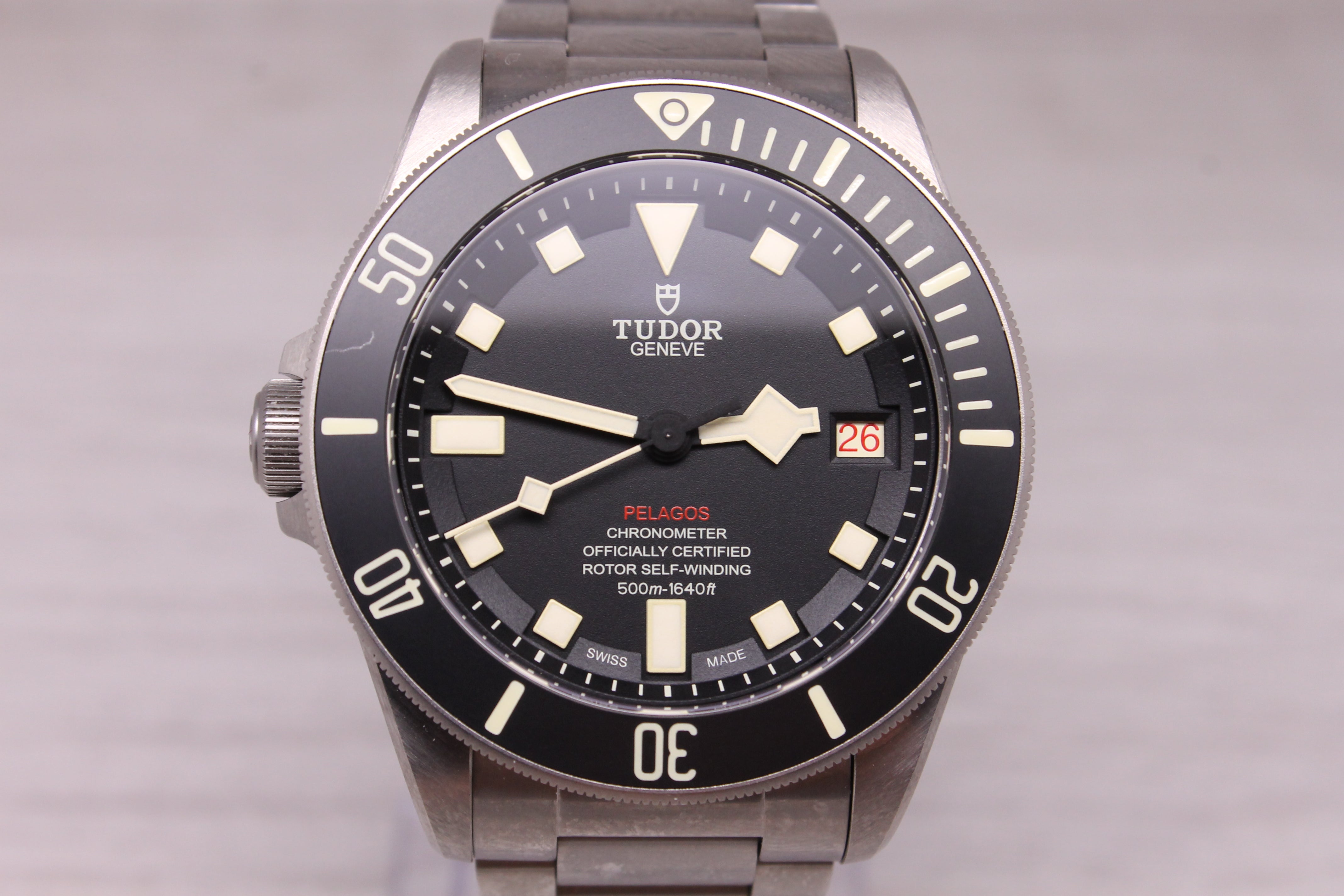 Tudor LHD Lefty Titanium Pelagos 42mm Automatic Mens Divers Watch w Box 25610TN