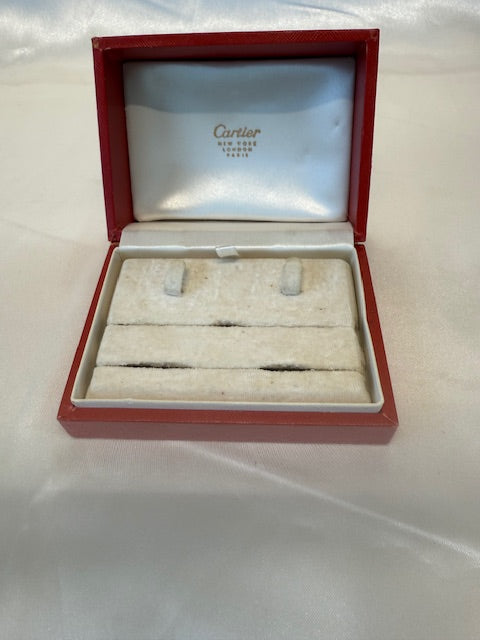 Vintage Cartier Lapis Lazuli Cuff Link Shirt Studs w/ Box 14k Yellow Gold