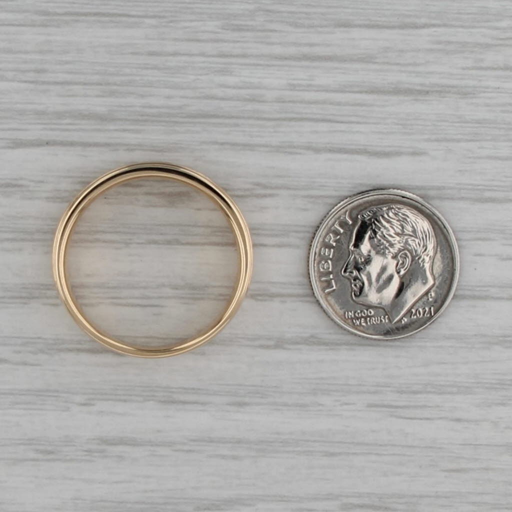 0.42ctw Diamond Men's Wedding Band 14k Yellow Gold Size 9.75-10 Ring