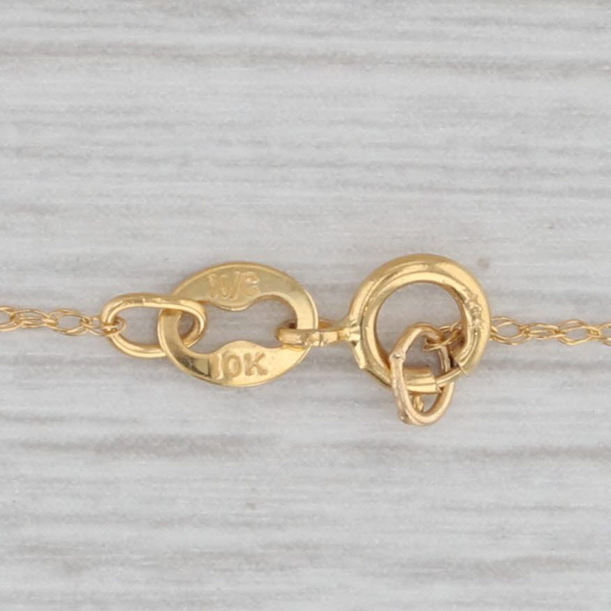 Gray Fine Rope Chain Necklace 10k Yellow Gold 17.75" 0.7mm
