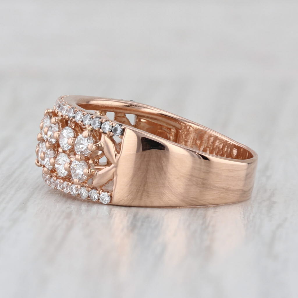 1.26ctw Diamond Ring 18k Rose Gold Size 8.5 Anniversary Band