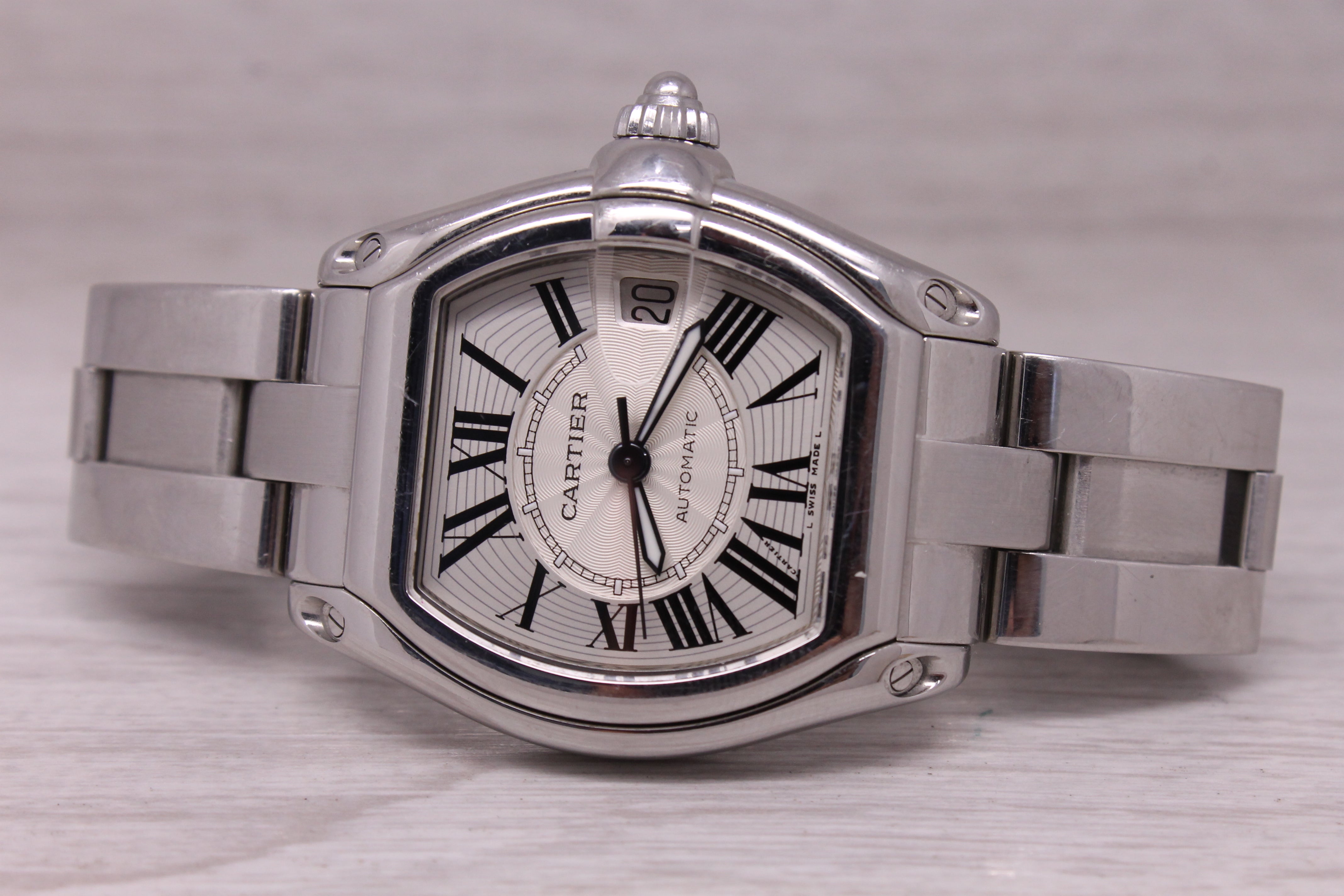 Cartier Roadster ref.2510 37mm Stainelss Steel Automatic Watch Roman Dial