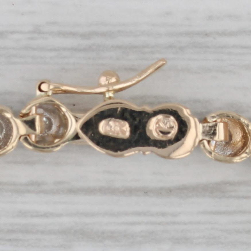 Gray 1ctw Diamond Tennis Bracelet 14k Yellow Gold 7" 3.8 mm