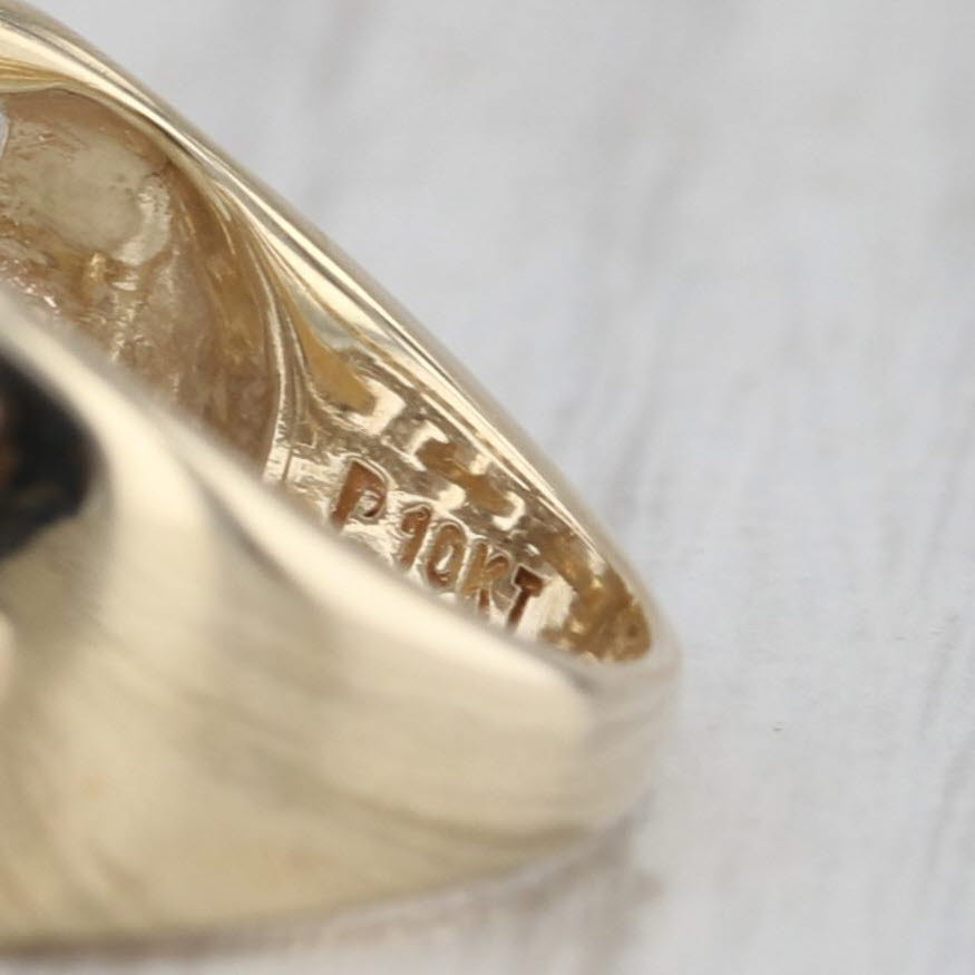 0.75ctw Diamond Chain Pattern Ring 10k Yellow Gold Size 7.75