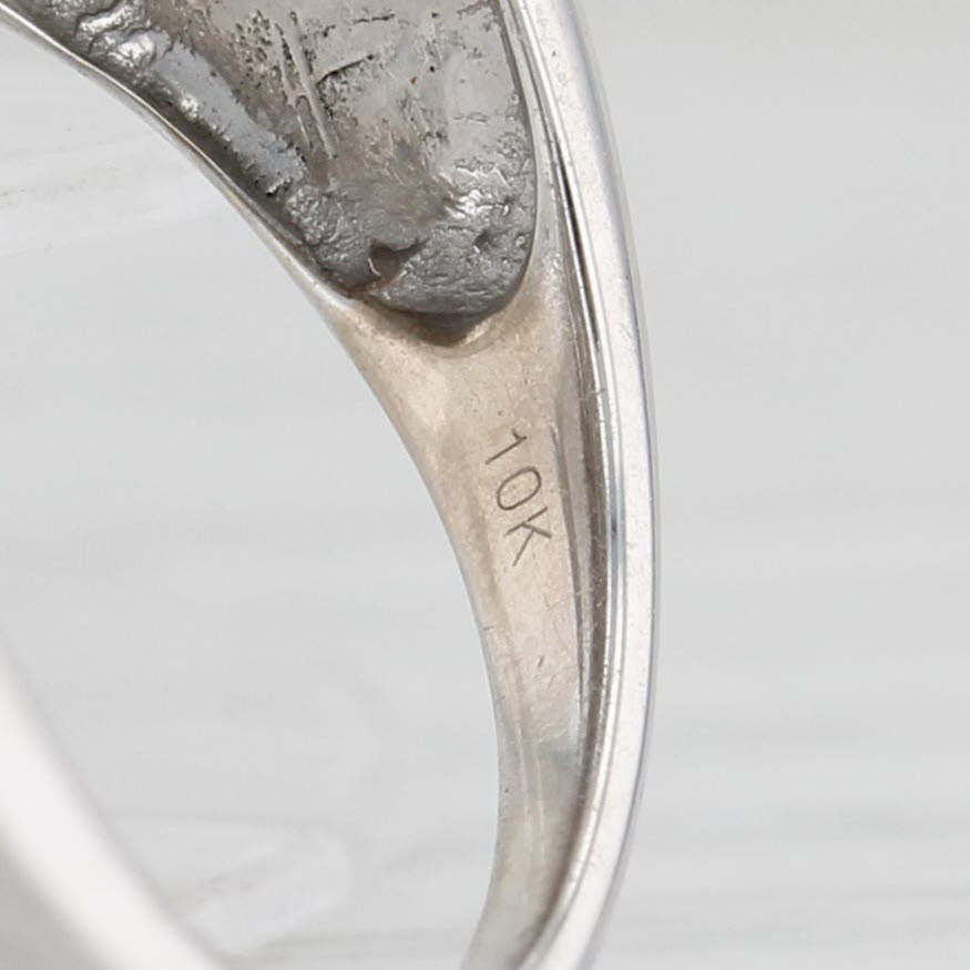 Light Gray 1.45ctw Diamond Cocktail Ring 10k White Gold Size 7