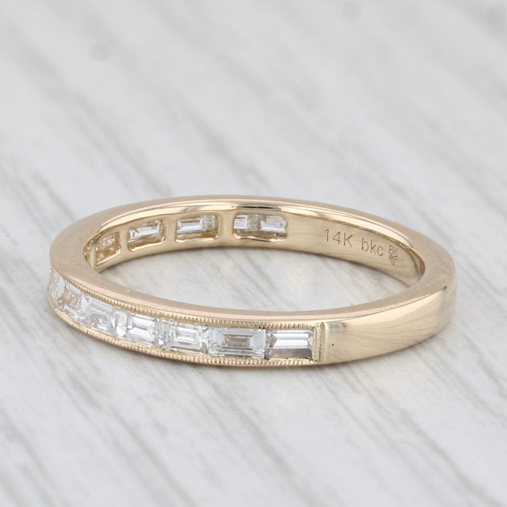 Light Gray New Beverley K 0.65ctw Diamond Wedding Band 14k Gold Size 6.75 Stackable Ring