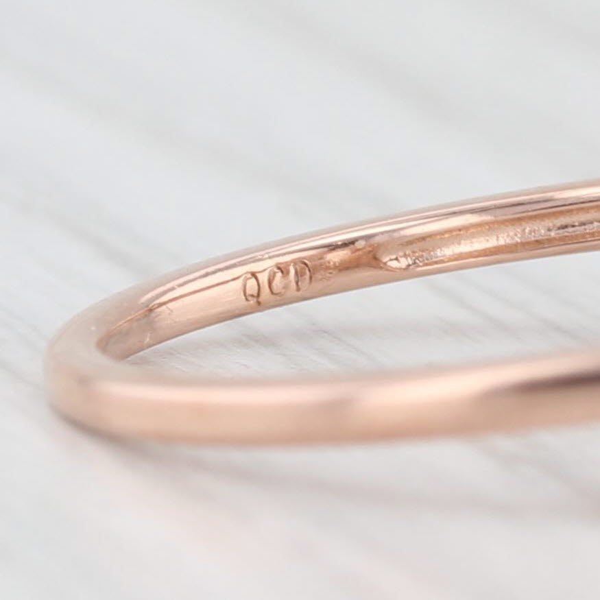 Light Gray 0.91ctw Morganite Diamond Halo Ring 14k Rose Gold Size 7.25 Engagement