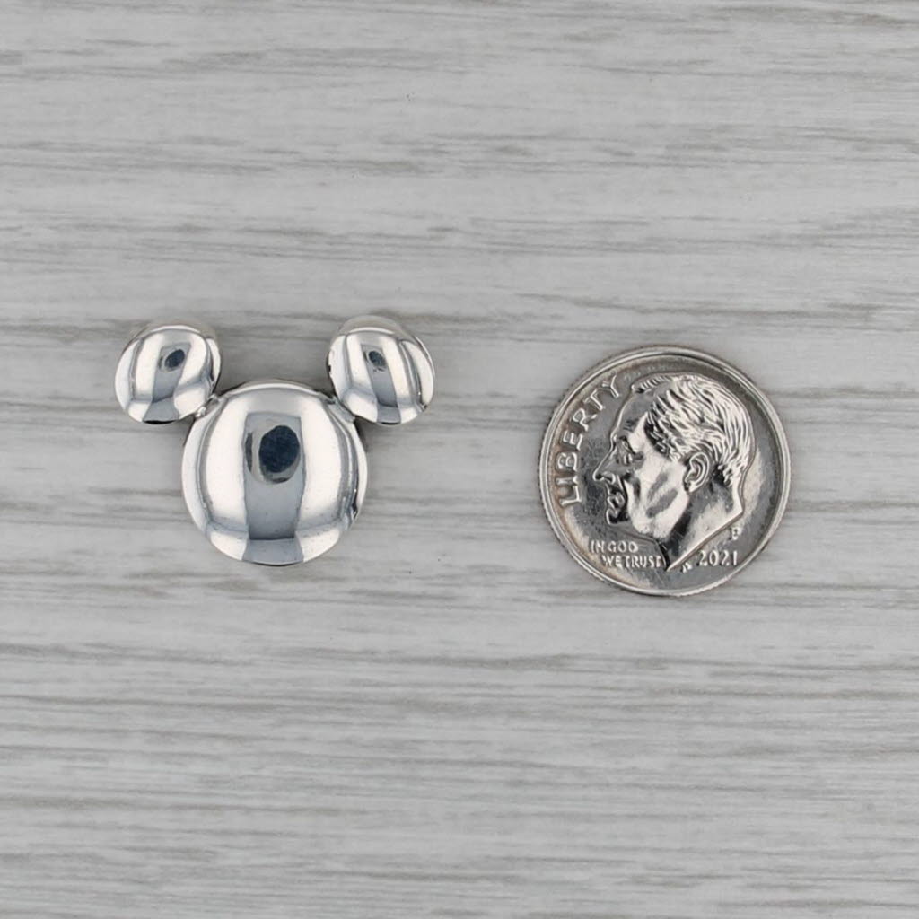 Mickey Mouse Floating Pendant Sterling Silver Disney Cartoon Souvenir