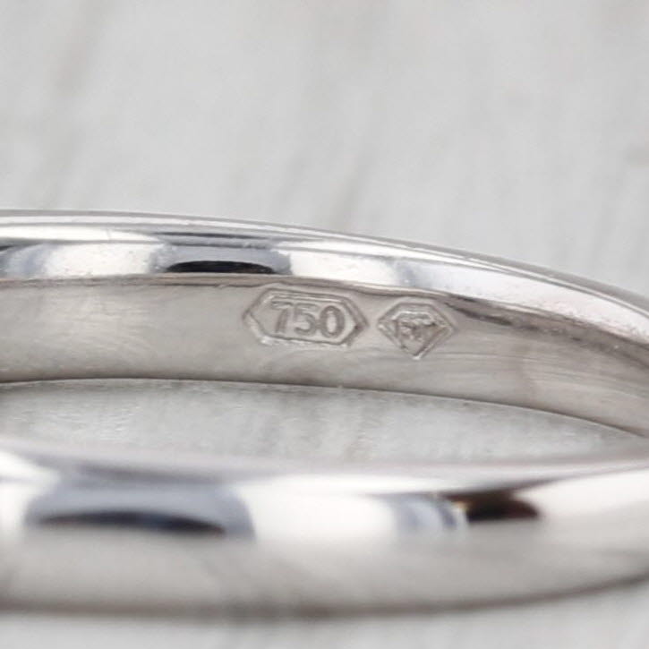 0.50ctw Pave Diamond Wedding Band 18k White Gold Size 6.5 Ring Stackable