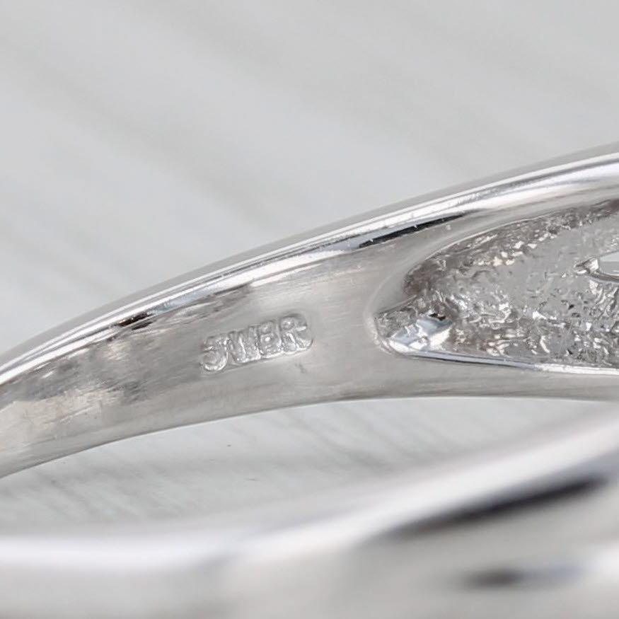 Gray Diamond Celtic Knot Ring 10k White Gold Size 8.5
