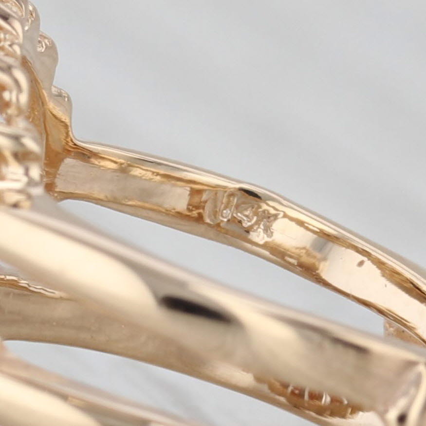 Gray 0.78ctw Diamond Baguette Ring Jacket Guard 14k Yellow Gold Bridal Size 4.75