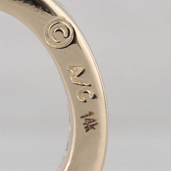 0.37ctw Diamond Letter Initial O Pendant 14k Yellow Gold Floating Drop