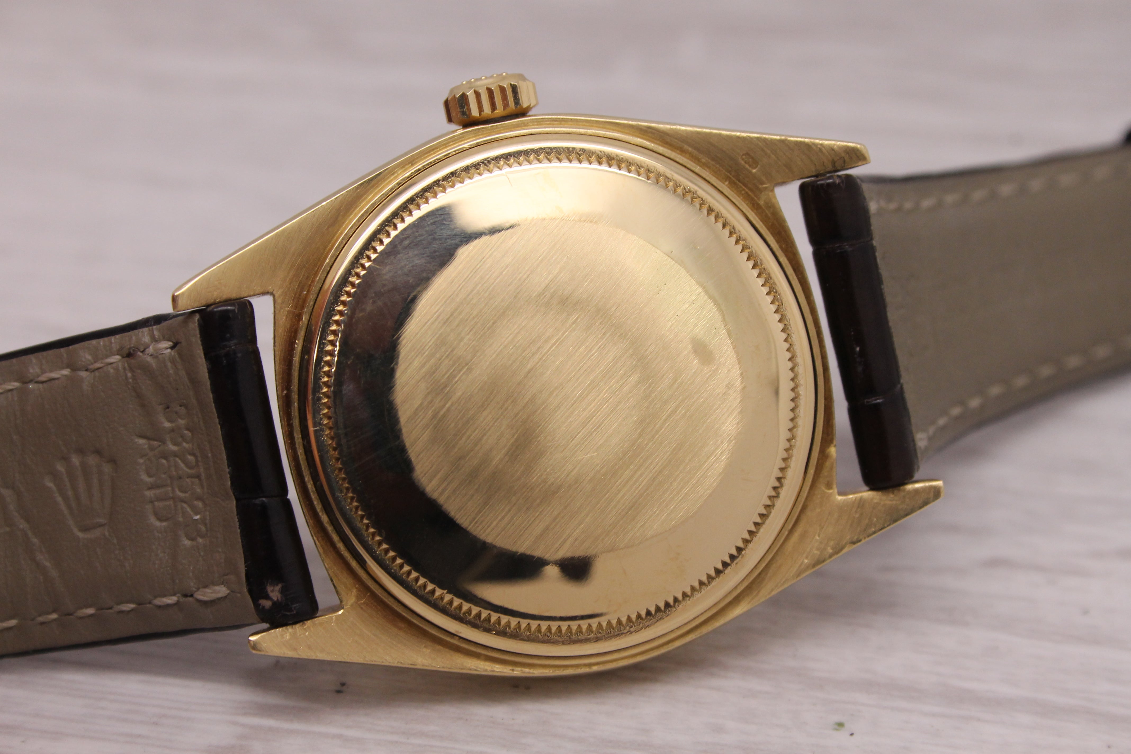 Dark Gray Vintage 1967 Rolex Day Date 1803 Mens 18k Yellow Gold Automatic Watch President