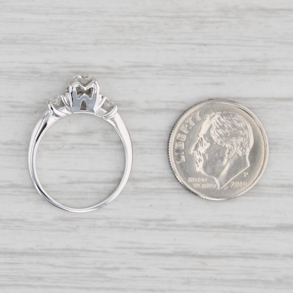 Light Gray 0.41ctw Round Diamond Engagement Ring 14k White Gold Size 5.5