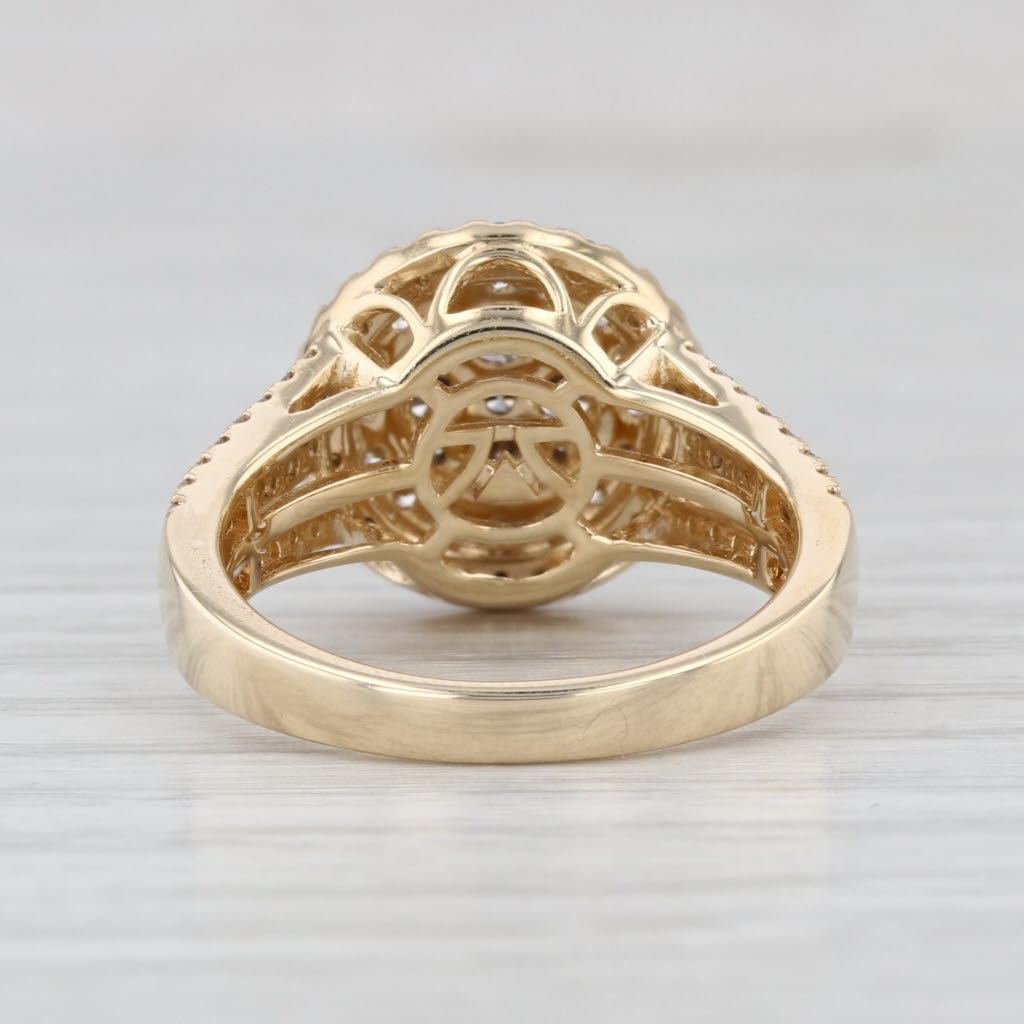 Le Vian 1.13ctw Diamond Cluster Halo Ring 14k Yellow Gold Size 7